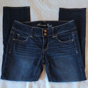 American Eagle Outfitters Women's High Rise Dark Indigo Jeans